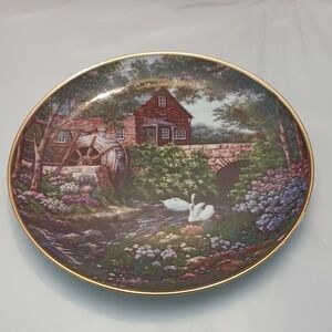 Franklin Mint "Olde Mill Cottage" Limited Edition Plate